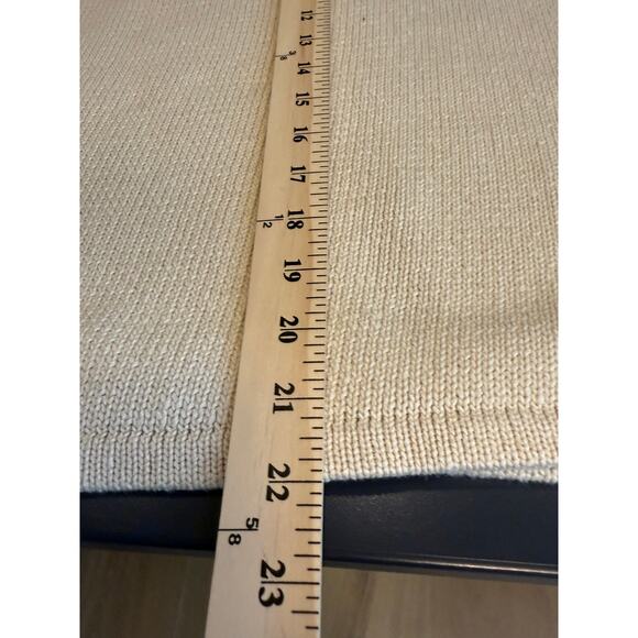 Lauren Ralph Lauren Mercerized Cotton Sweater L Cream Minimalist Y2K - Picture 5 of 6